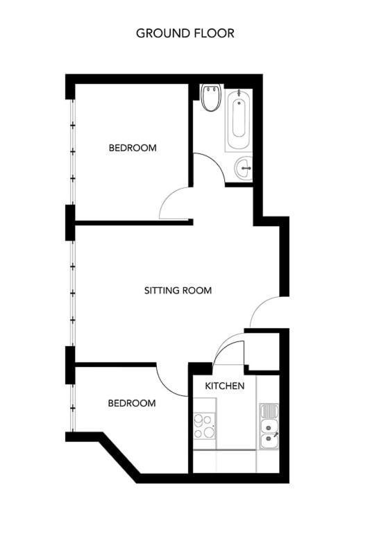 Contemporary City Centre Apartment With Parking Bath Kültér fotó